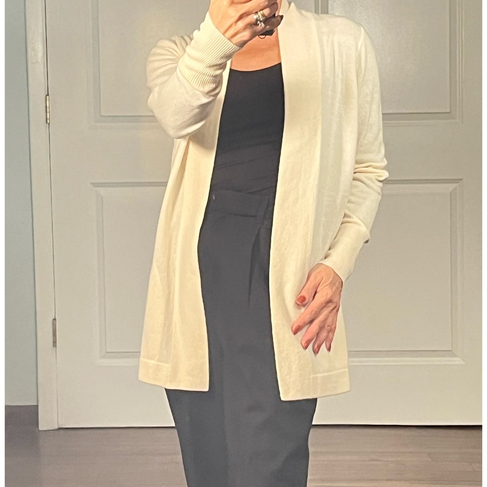 J.Crew collection 100% cashmere open cardigan with pockets size S